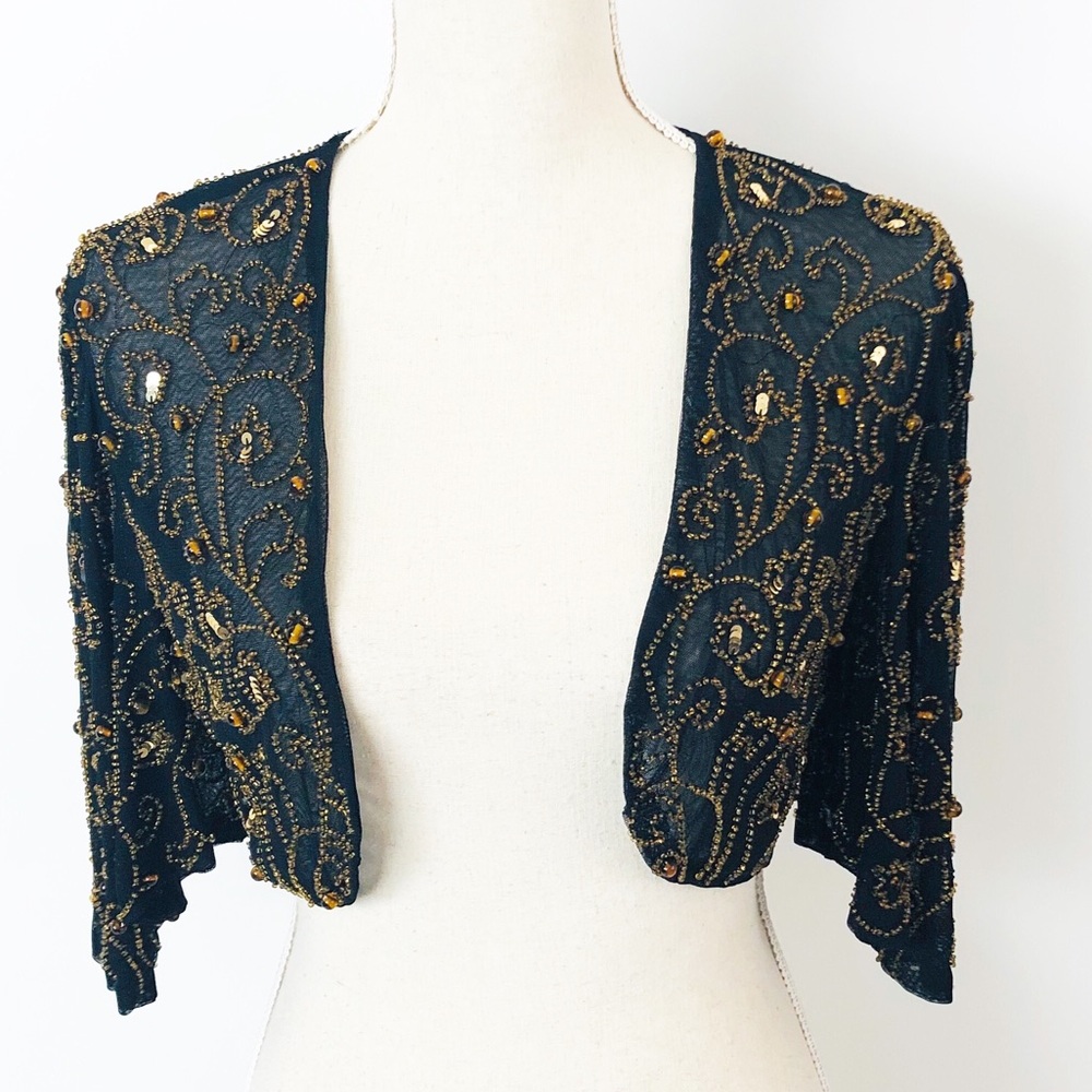 Marciano Beaded Sequin Bolero Sz XS/S